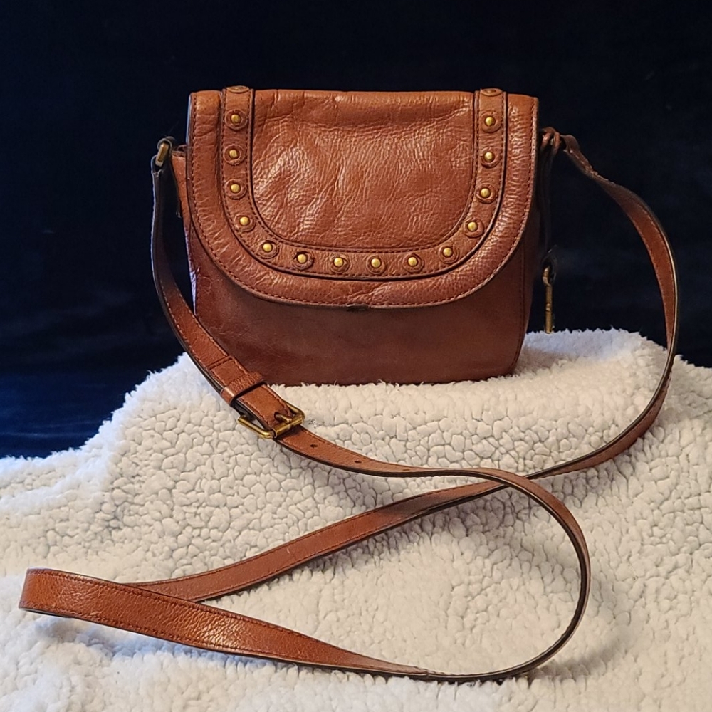 Vintage Fossil EMI Saddle Crossbody.